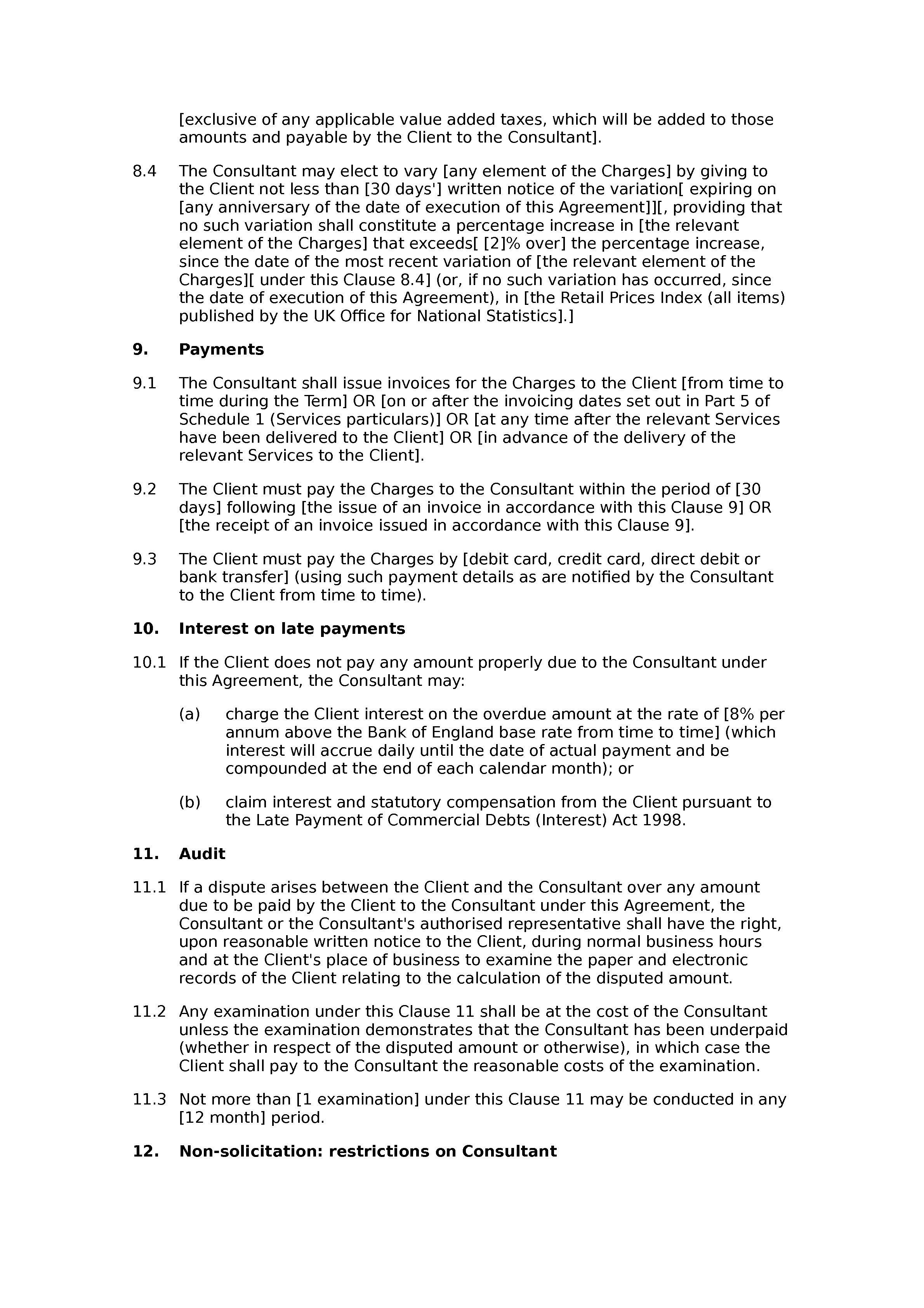 Consultancy and commission agreement document preview