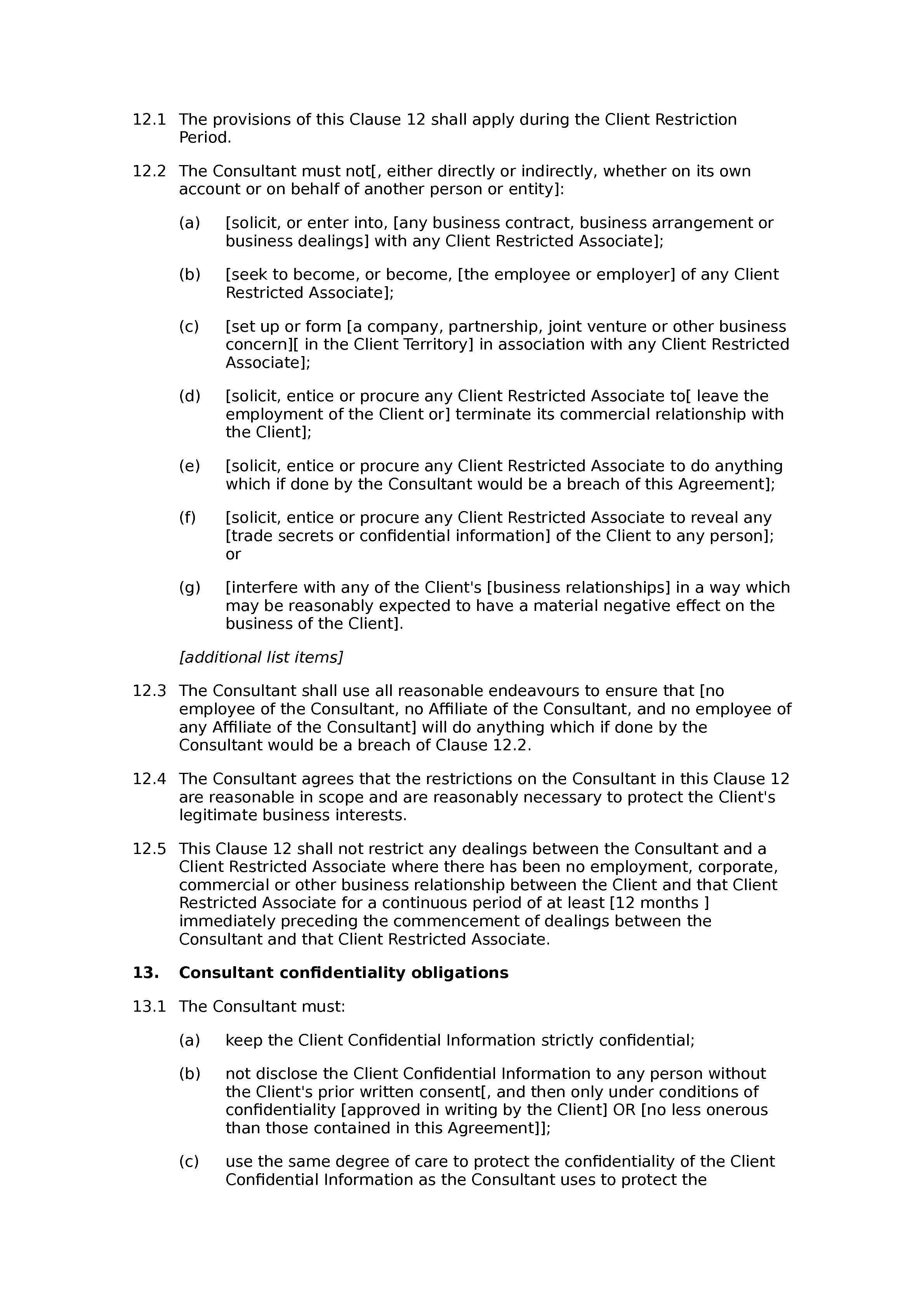 Consultancy and commission agreement document preview