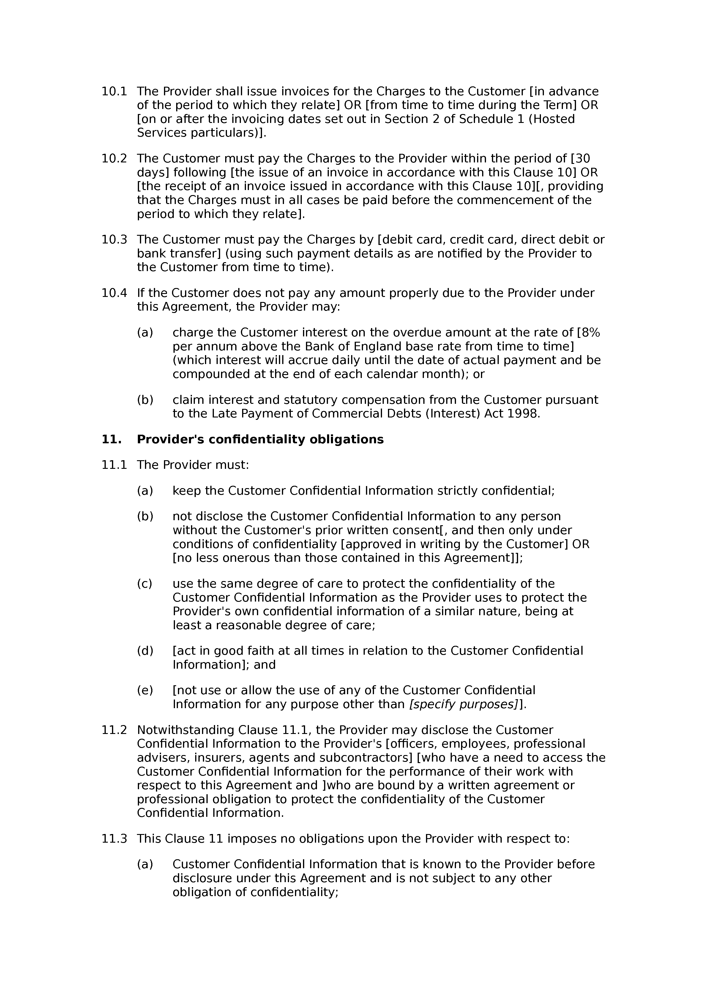 Simple Saas Agreement Template