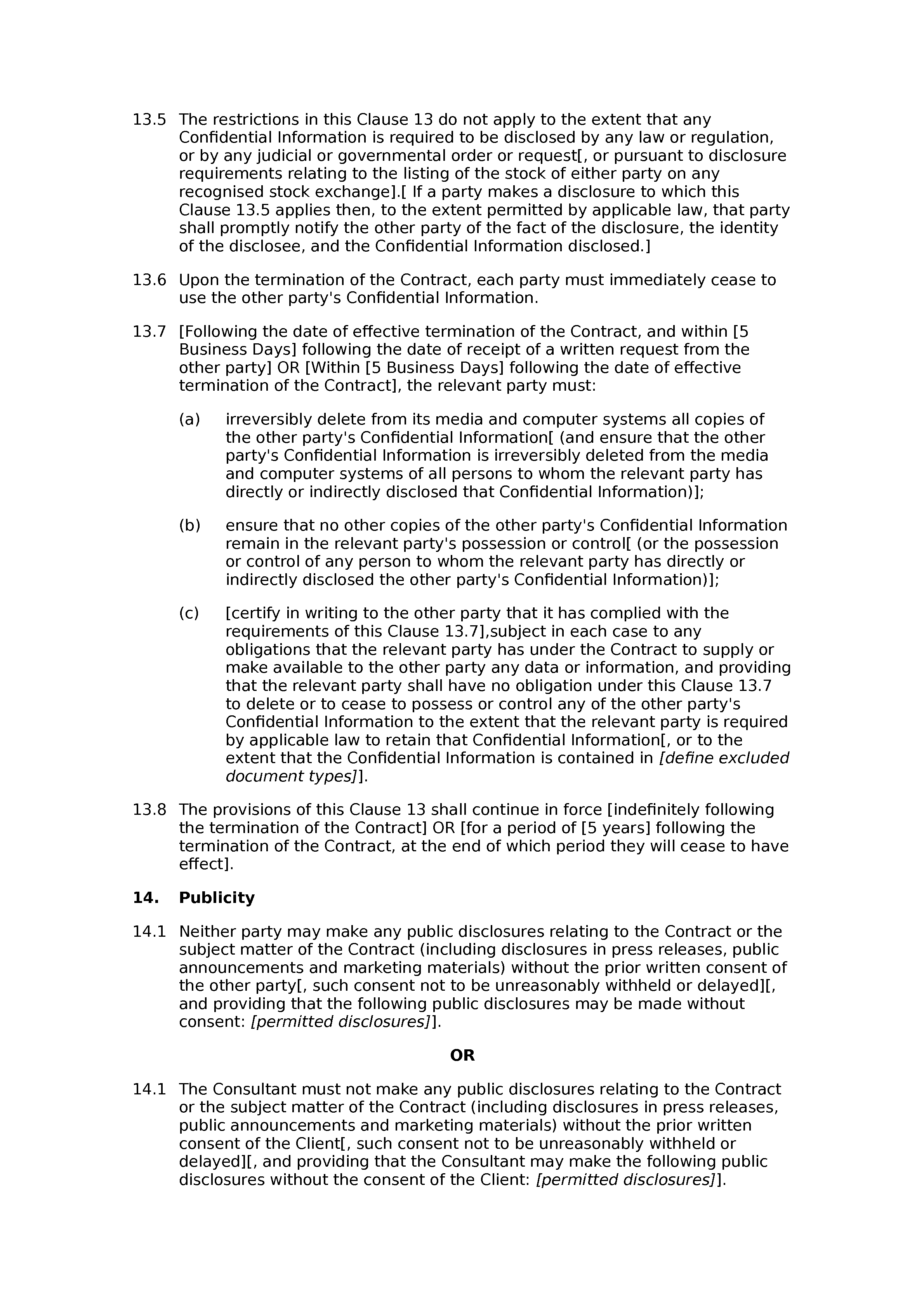 Consultancy terms and conditions (premium) document preview