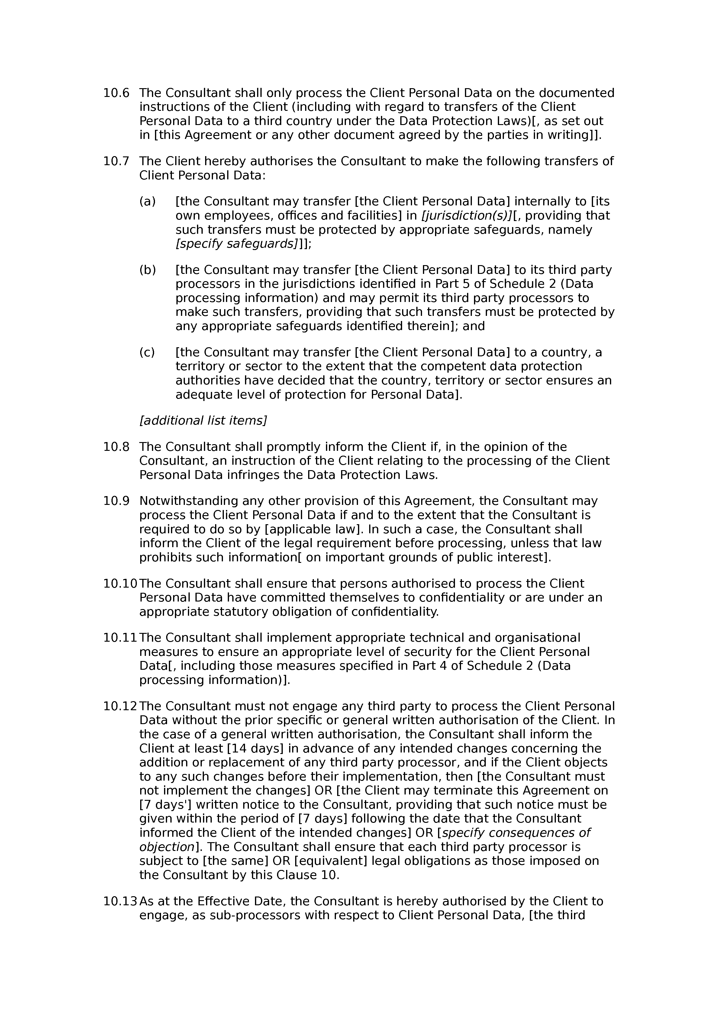 Consultancy agreement (standard) document preview
