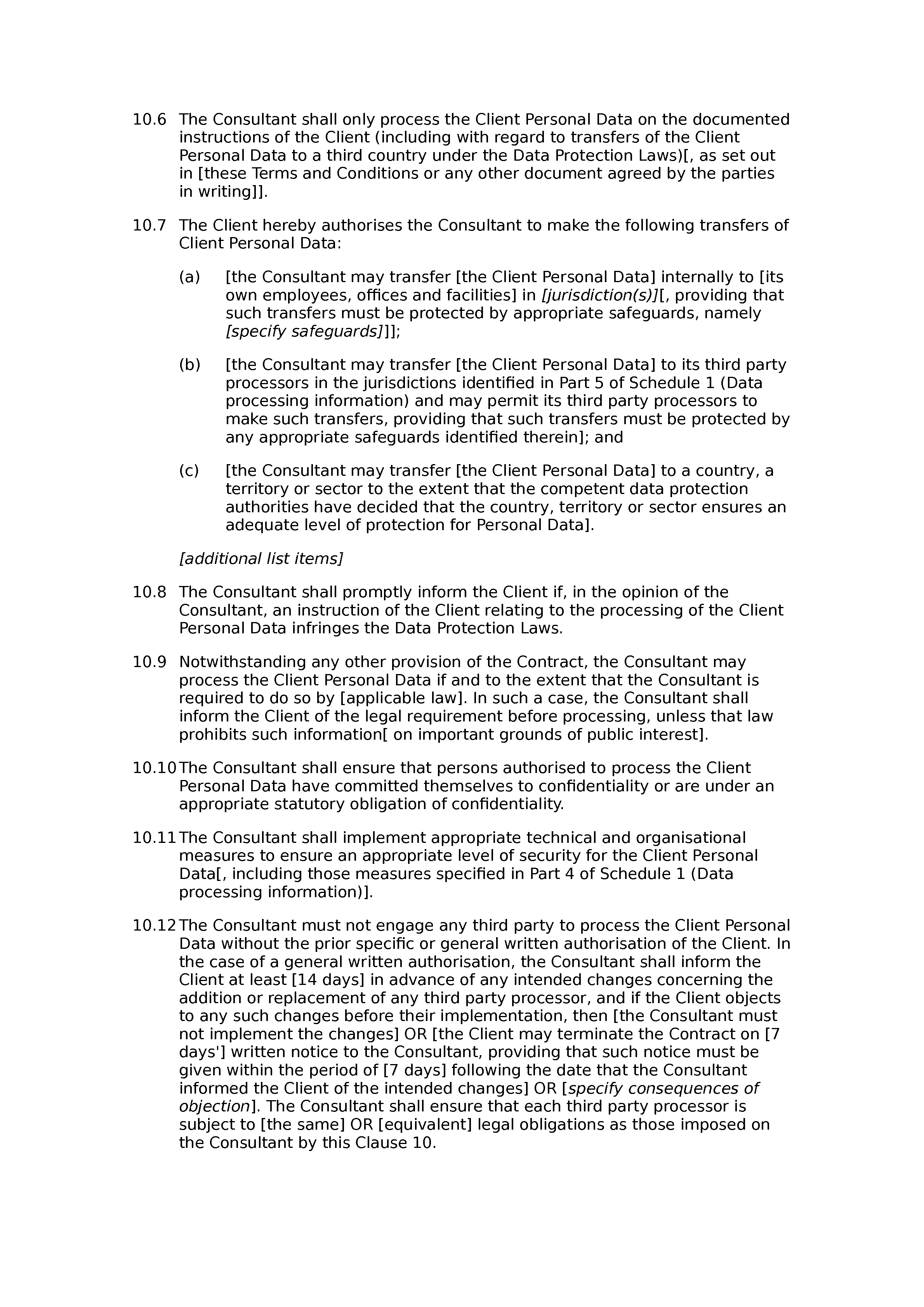 Consultancy terms and conditions (standard) document preview