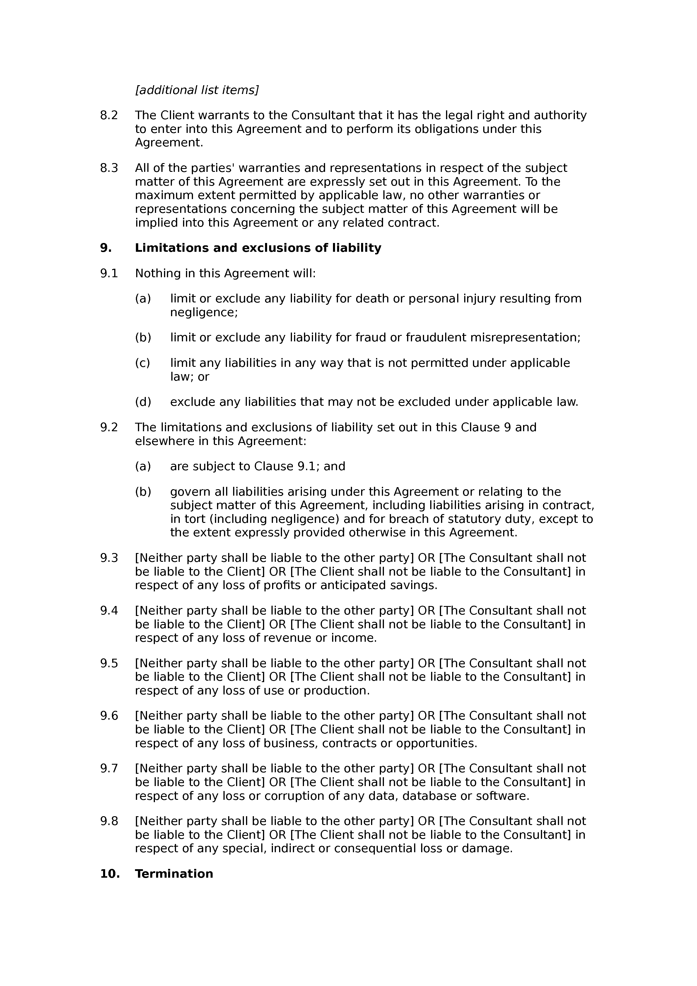 Consultancy agreement (basic) document preview