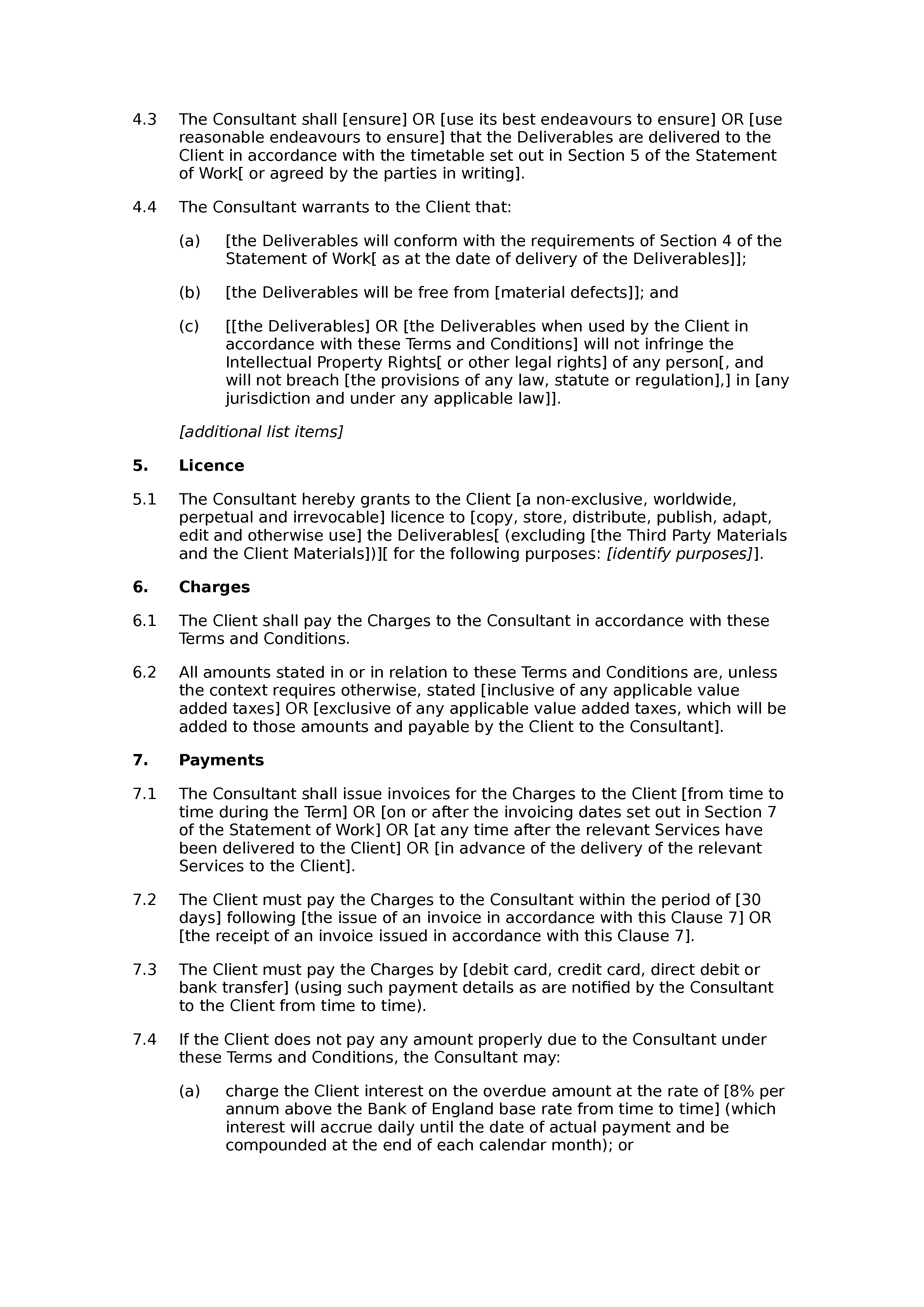 Consultancy terms and conditions (basic) document preview