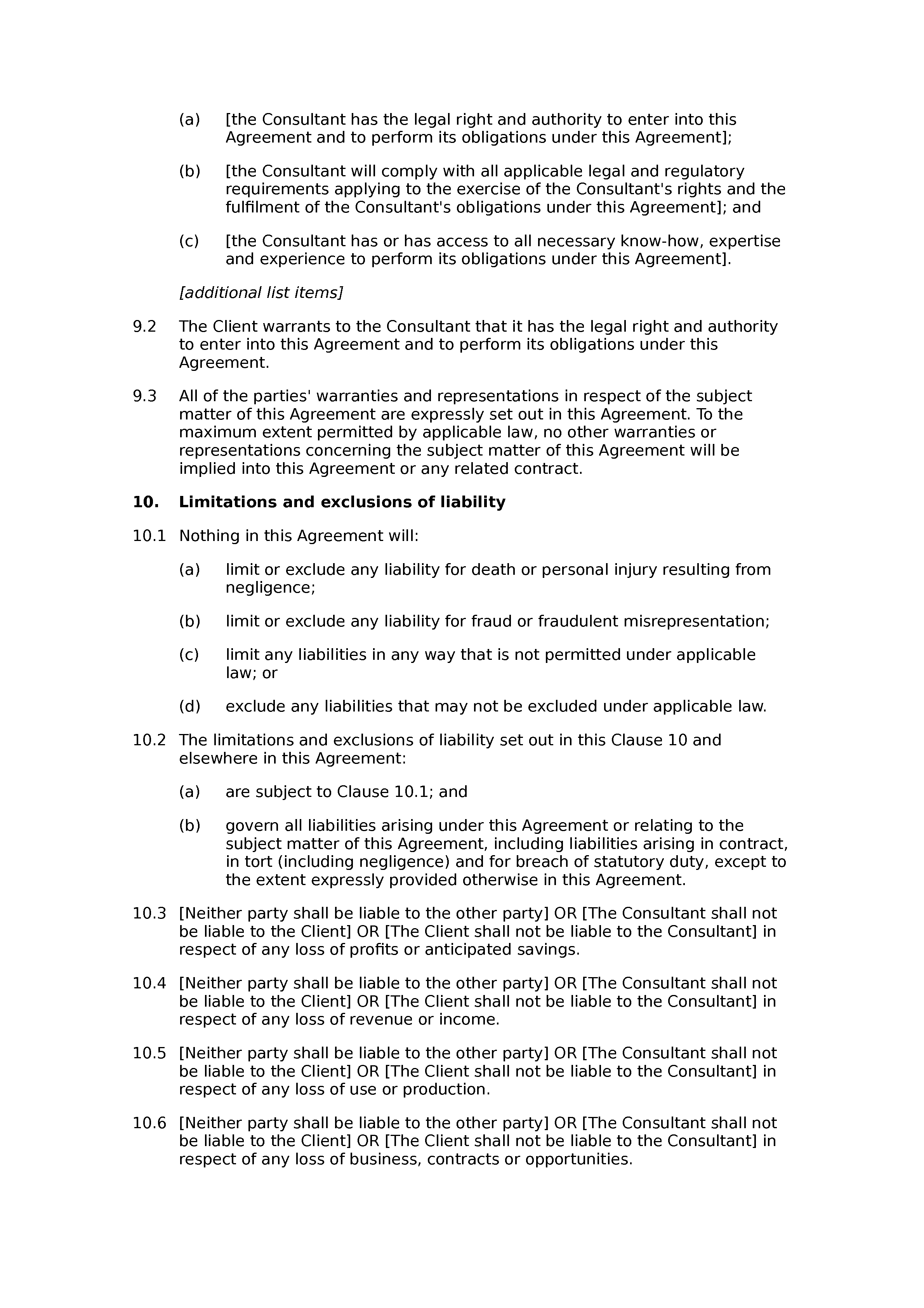 Free consultancy agreement document preview