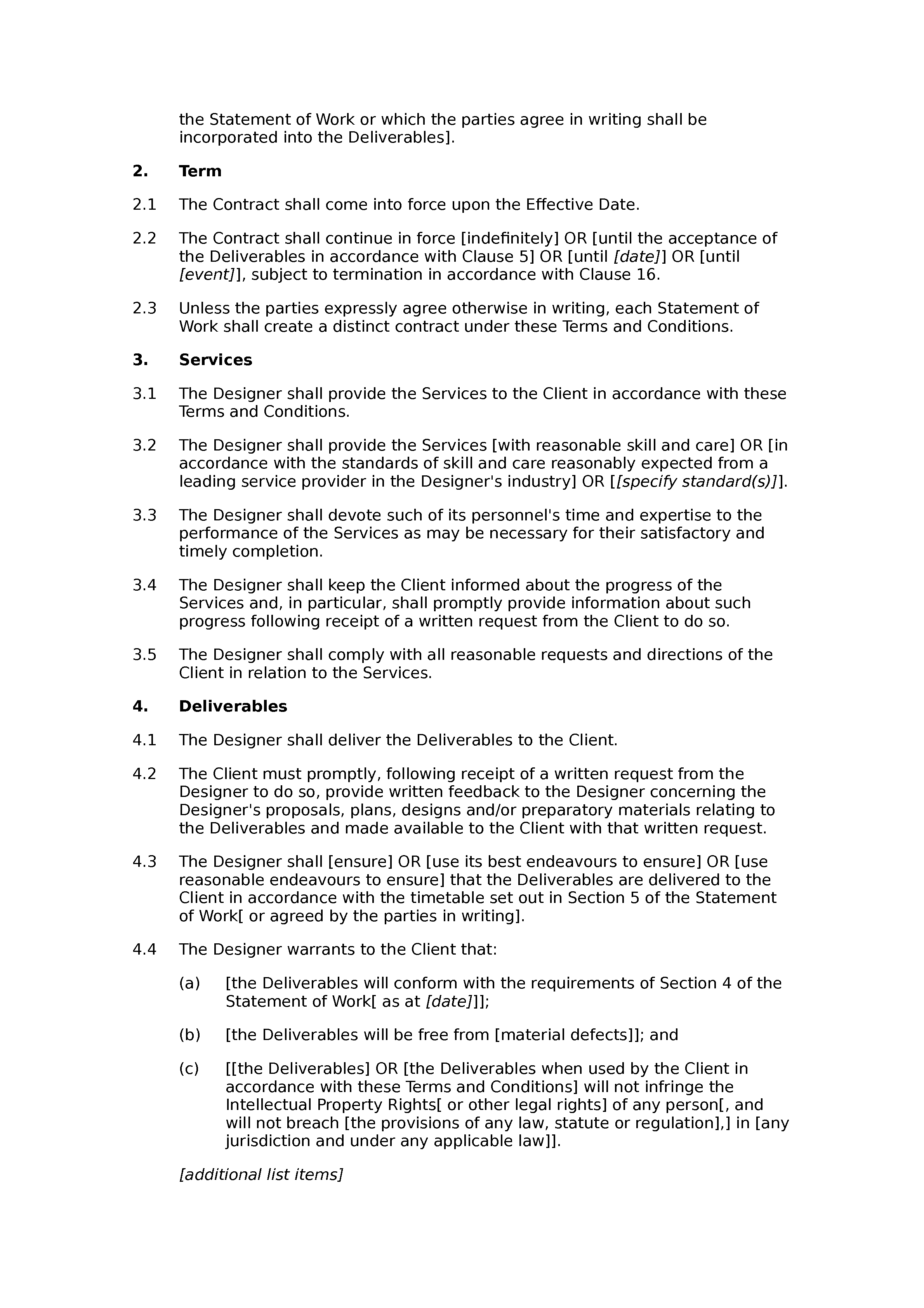 Graphic Design Terms And Conditions Template