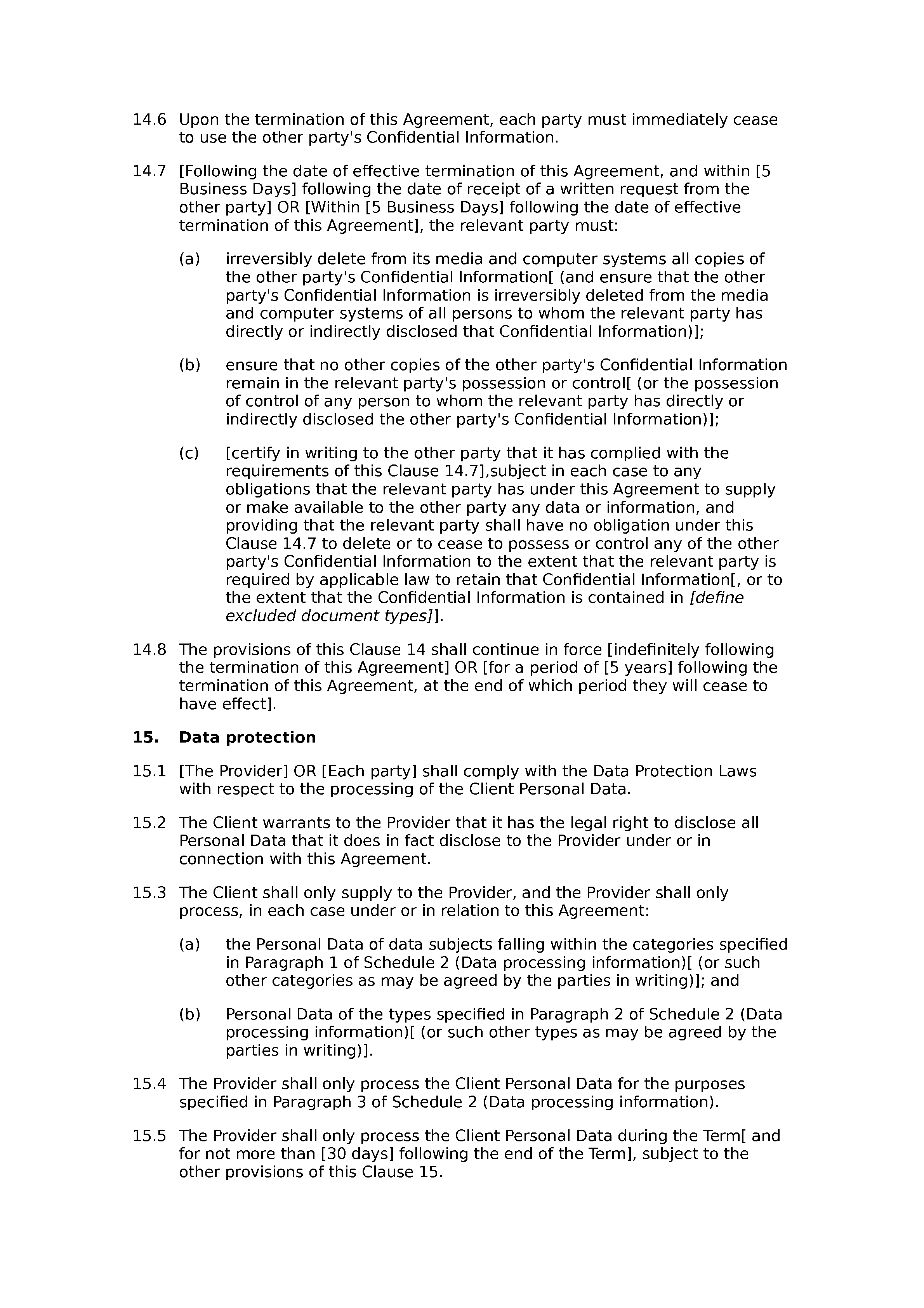 Social media marketing agreement document preview
