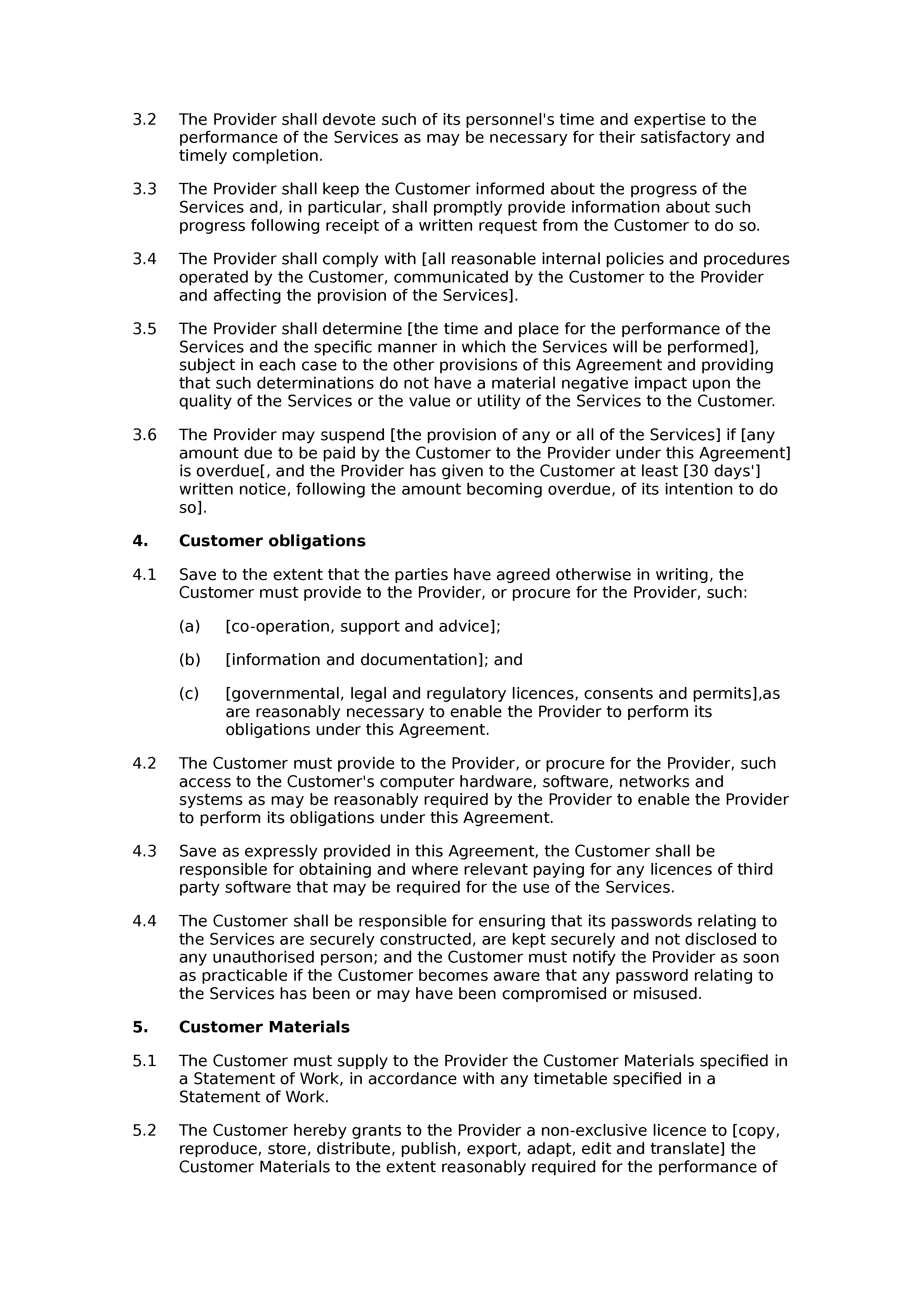 Web services agreement document preview