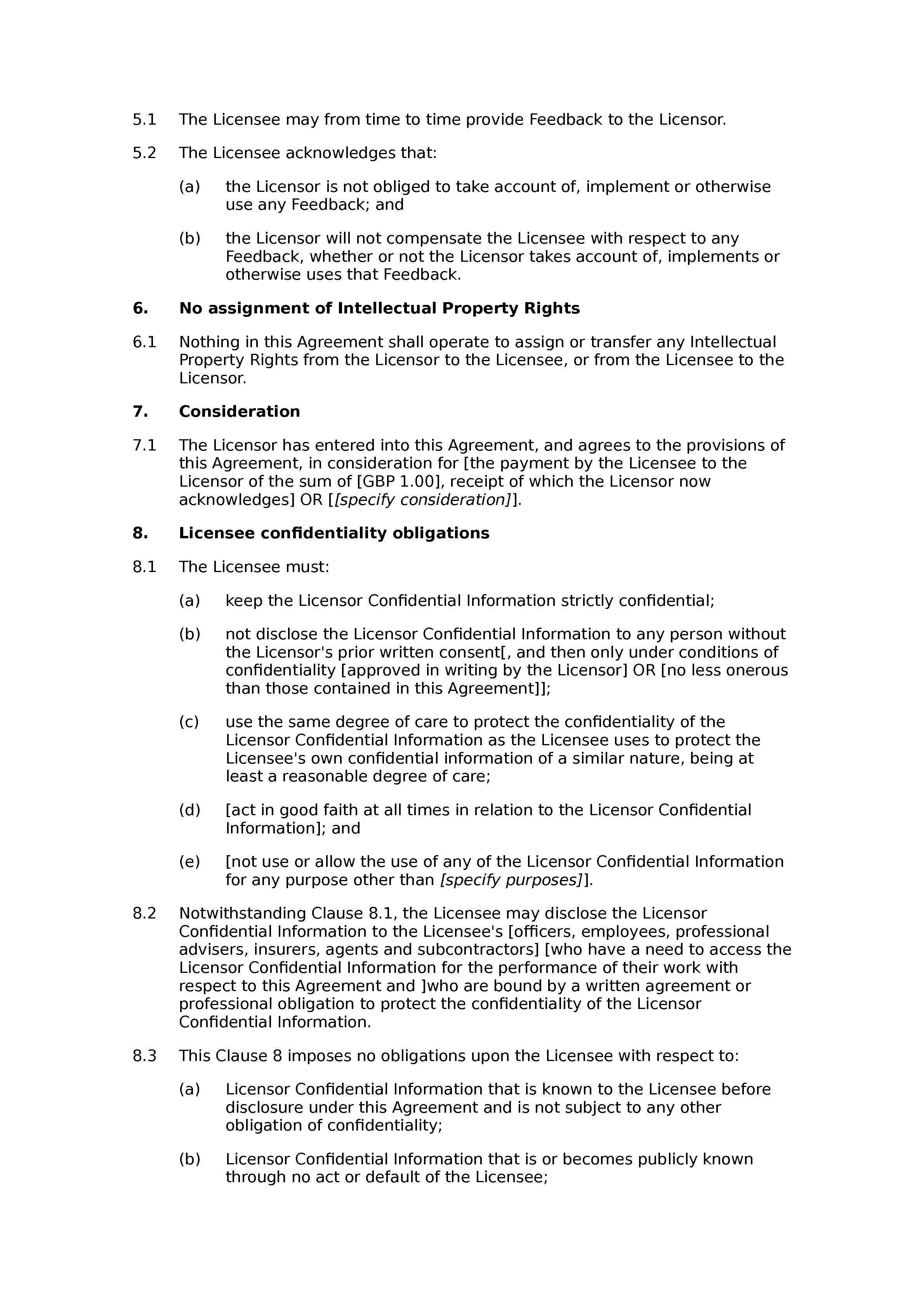 Software evaluation licence agreement document preview