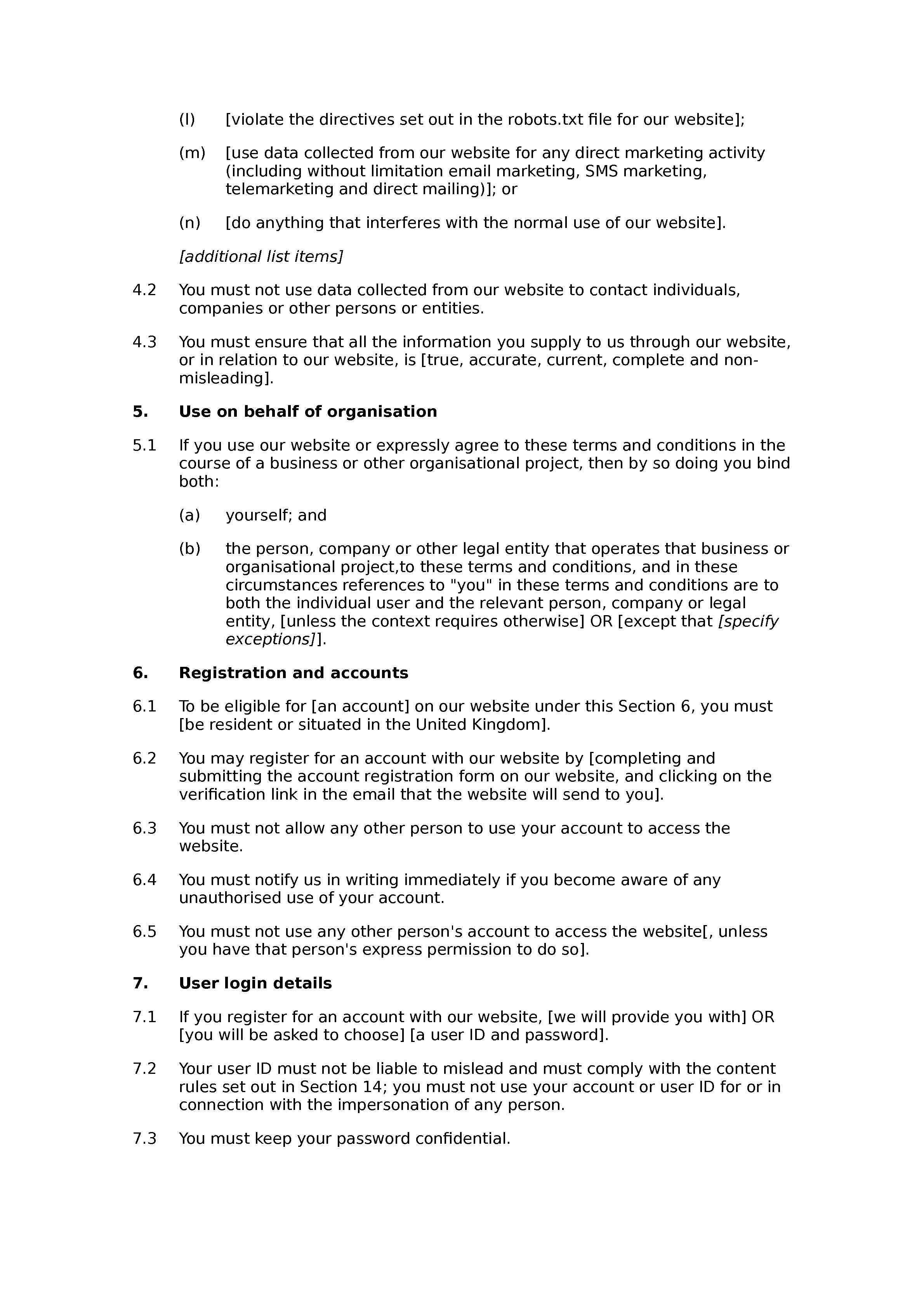 PAYG Q&A website terms and conditions document preview