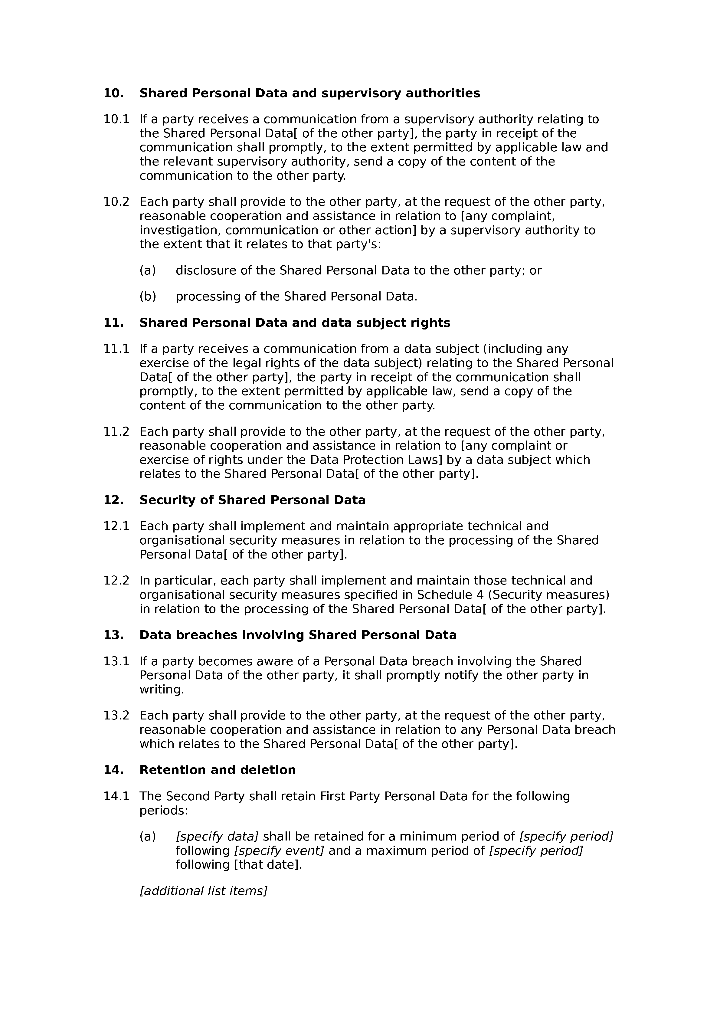 Data sharing agreement (mutual) document preview
