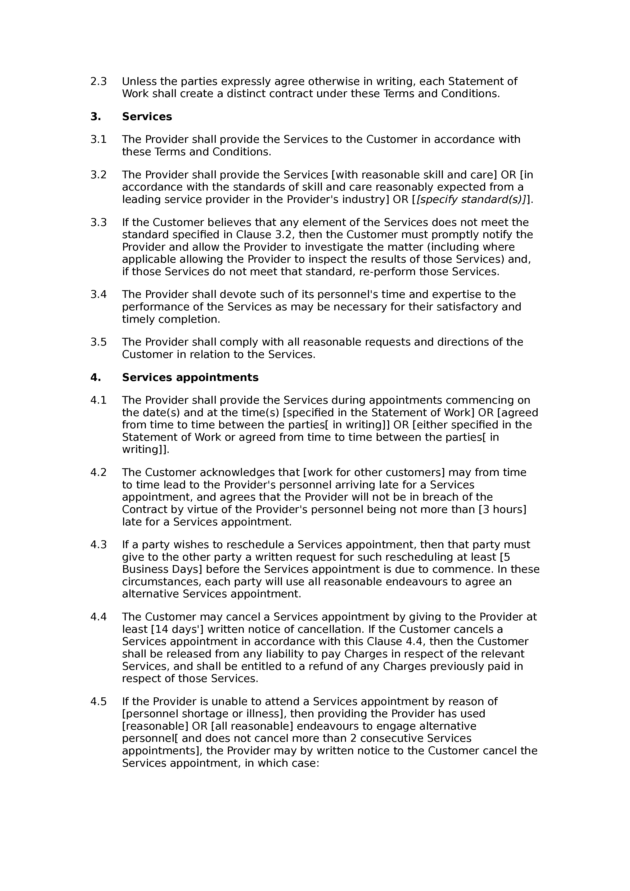 Office cleaning terms and conditions document preview