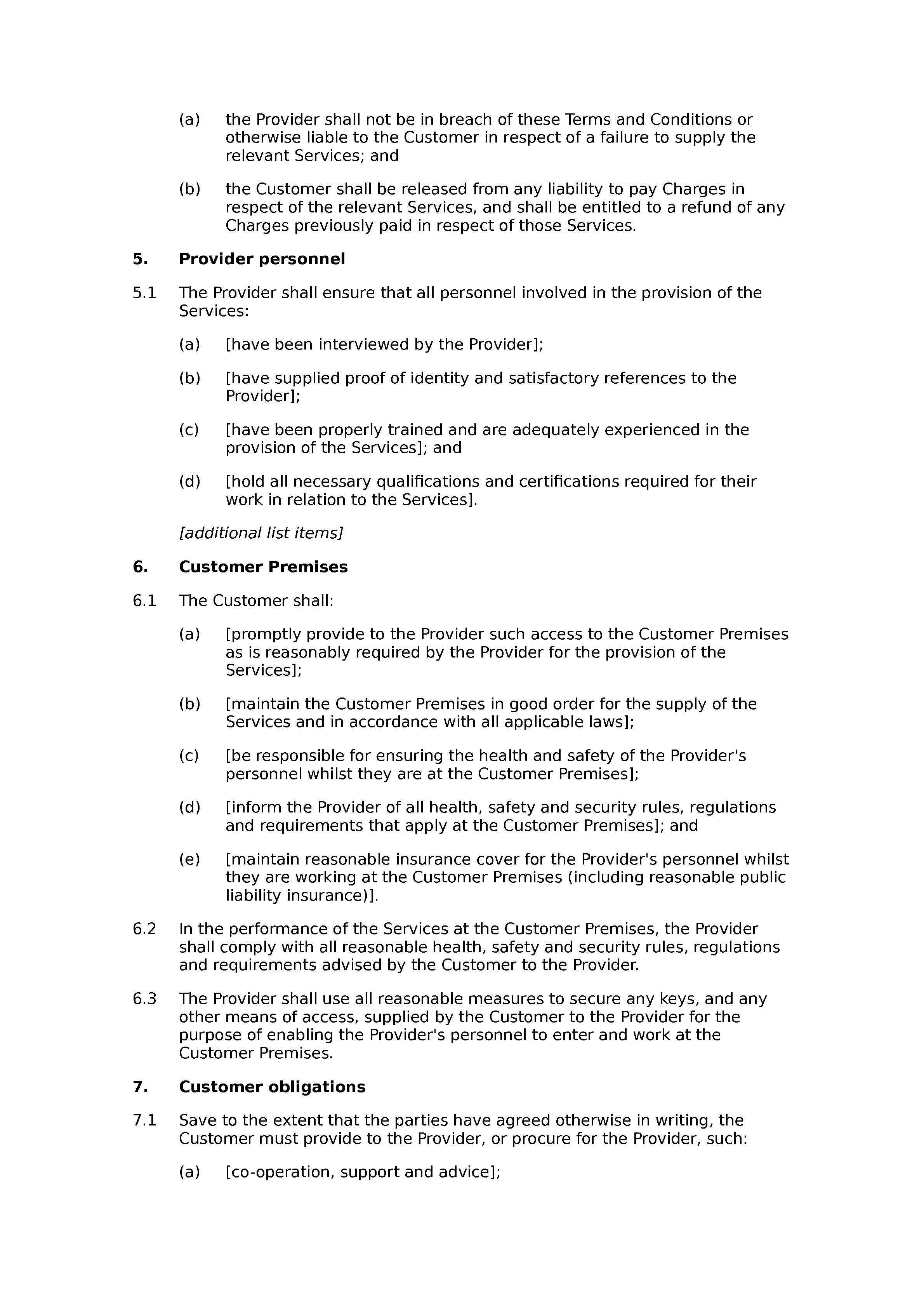 Office cleaning terms and conditions document preview