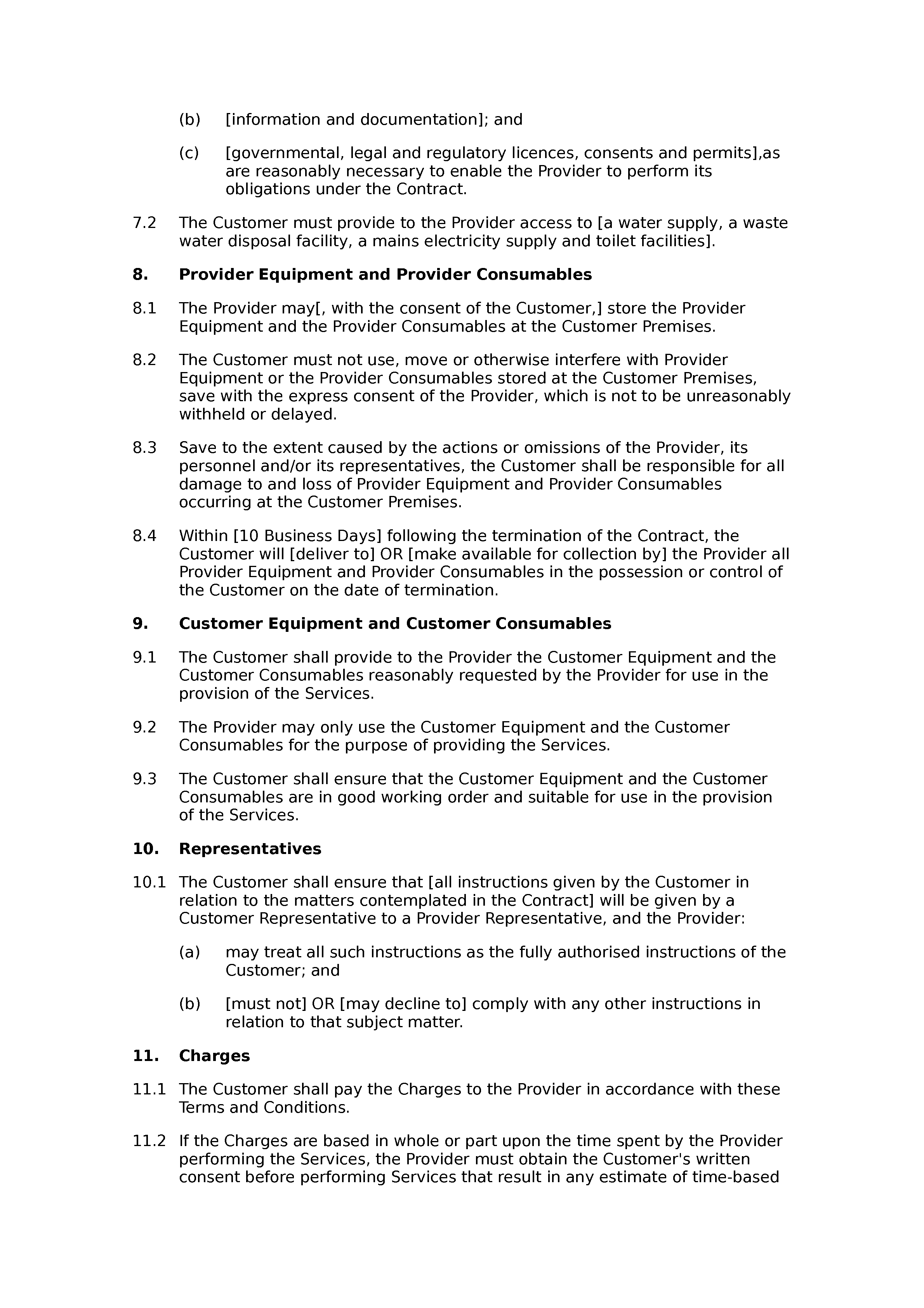 Office cleaning terms and conditions document preview