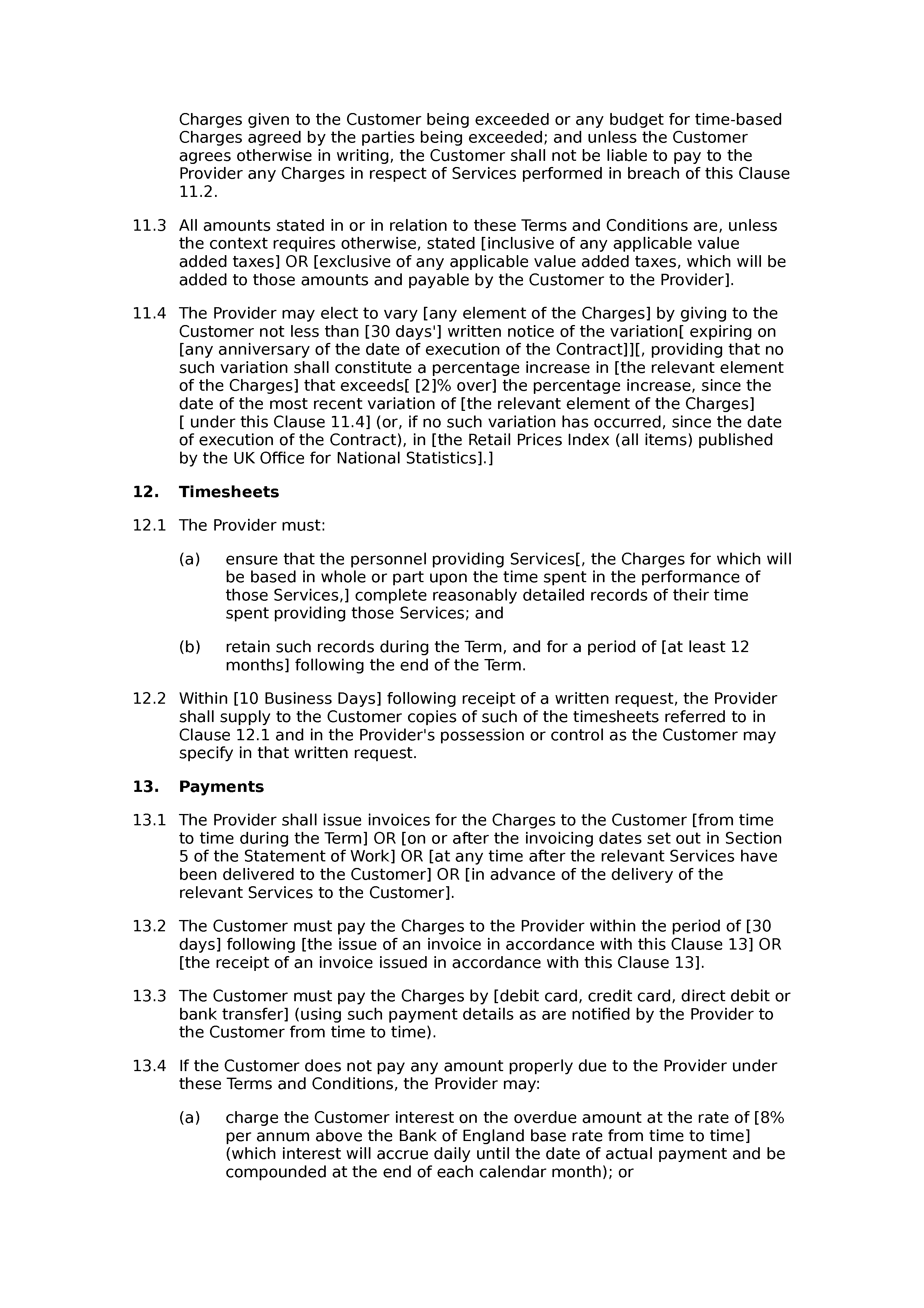 Office cleaning terms and conditions document preview