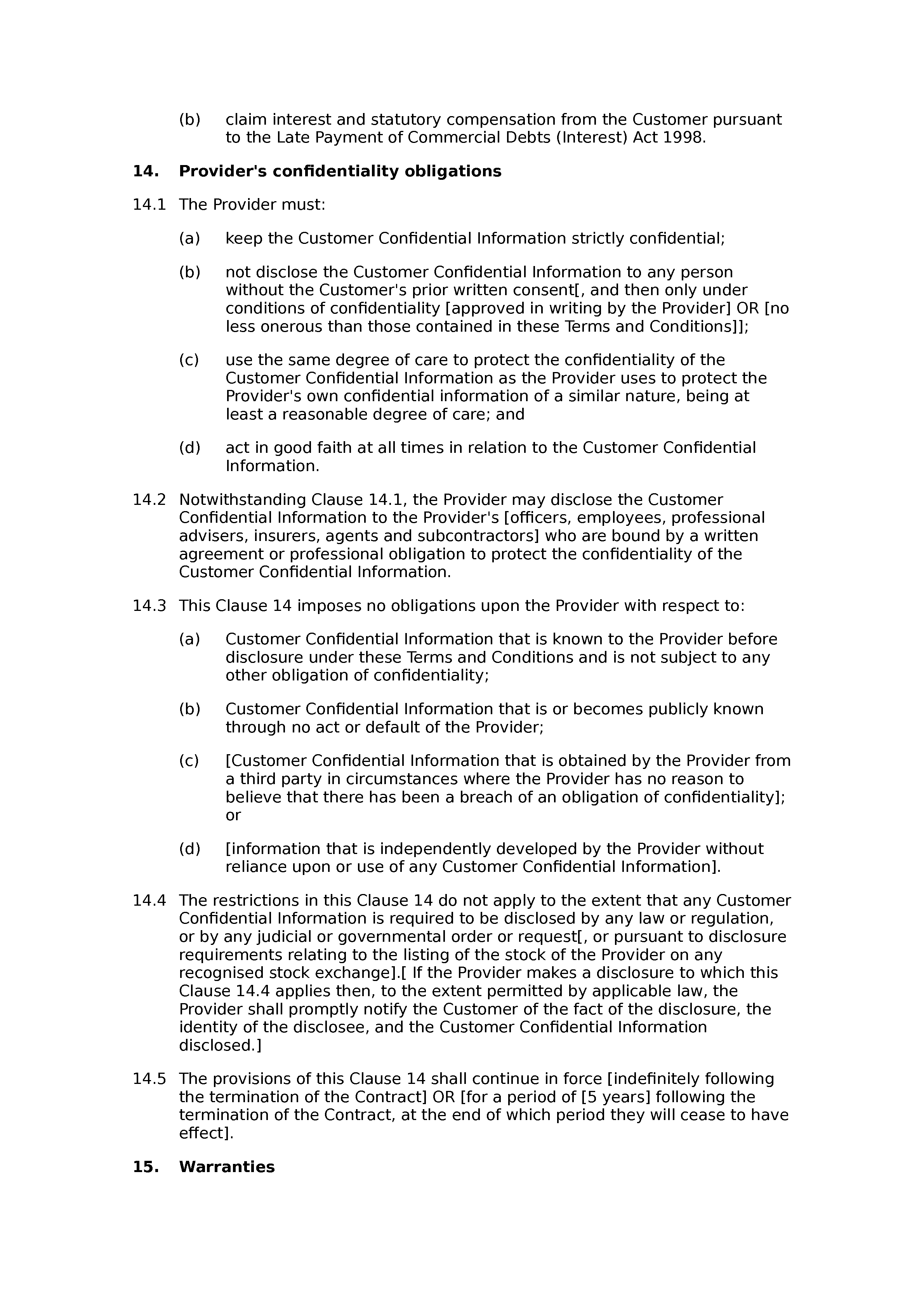 Office cleaning terms and conditions document preview