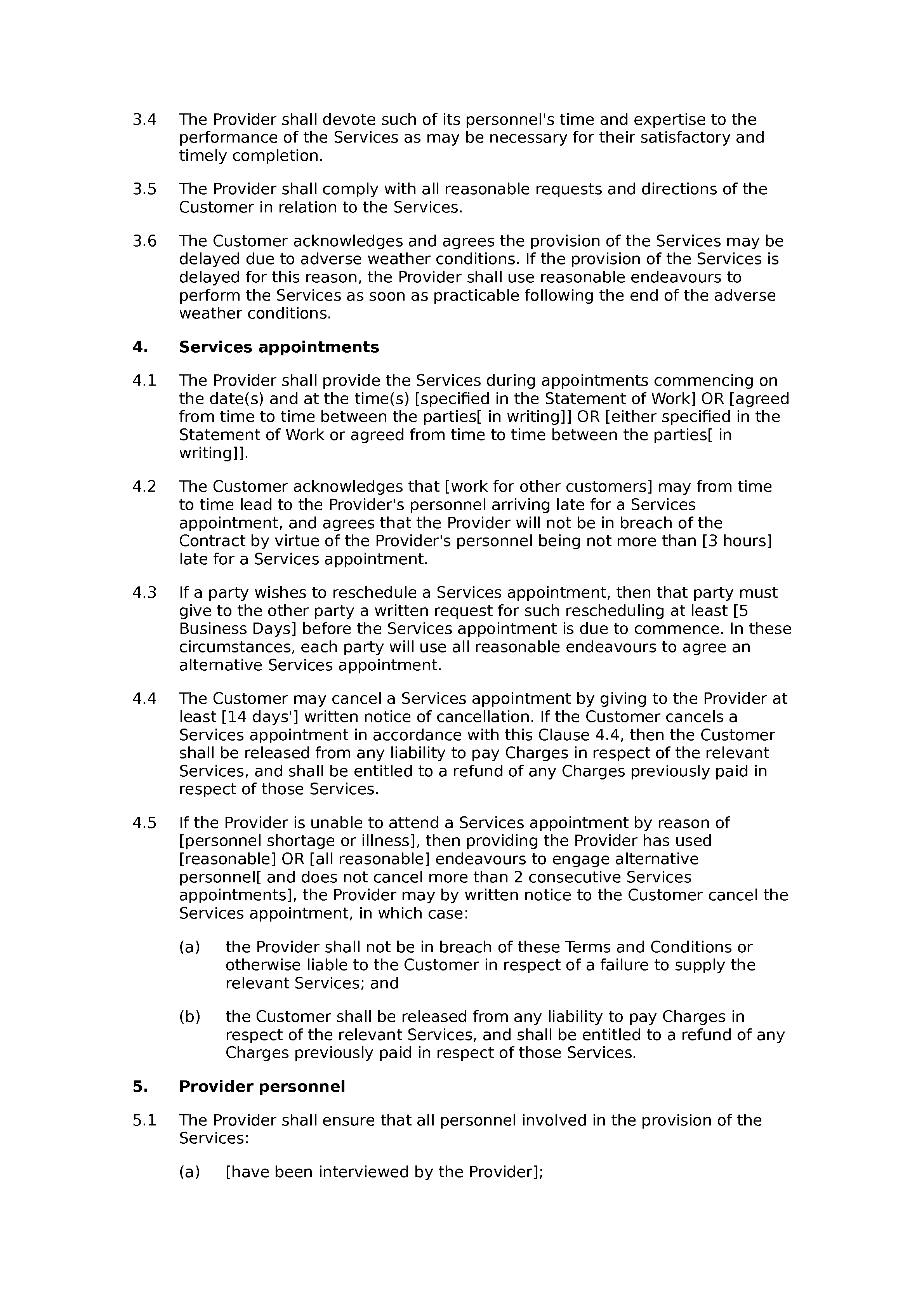 Window cleaning terms and conditions document preview