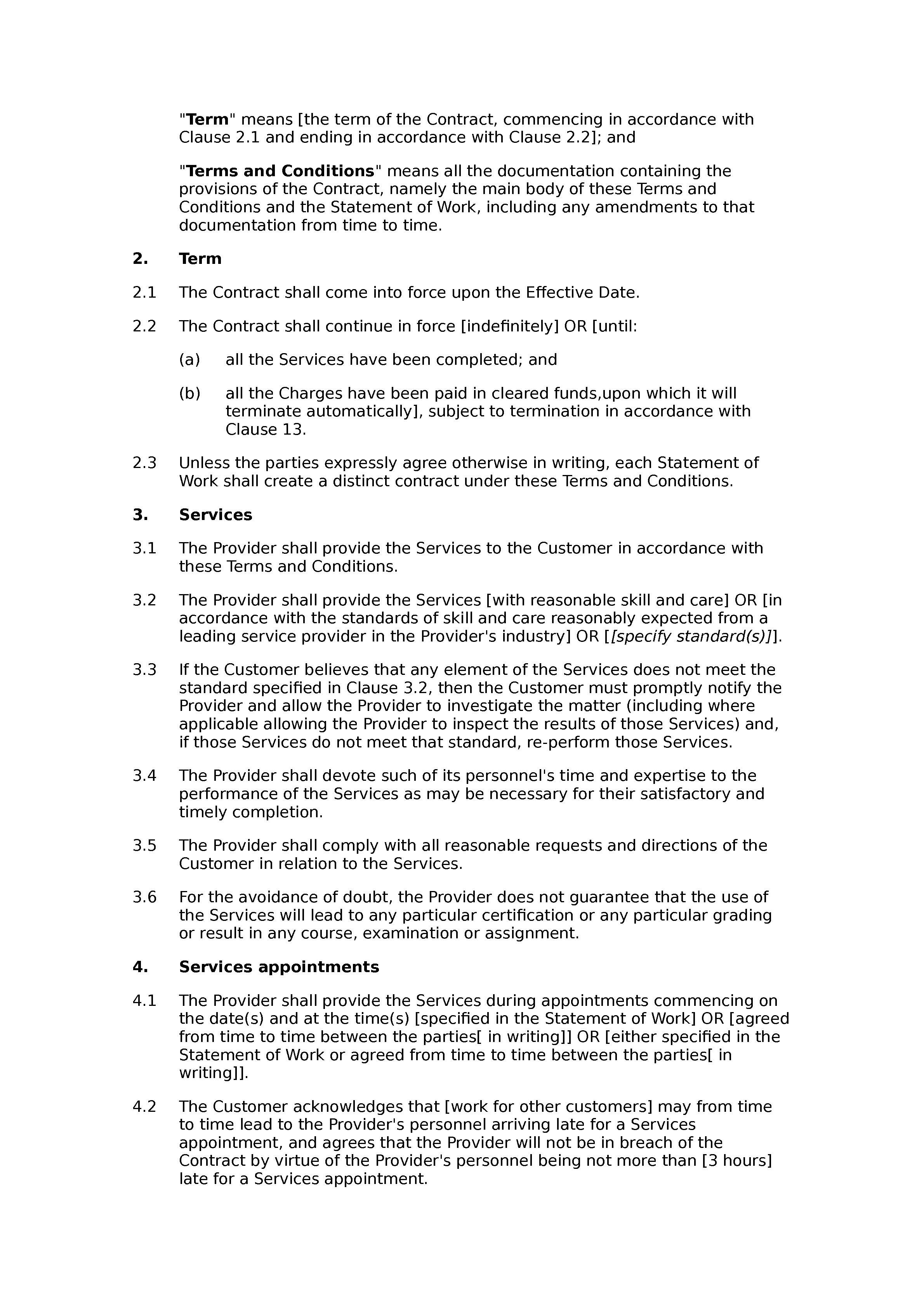 Home tutoring terms and conditions document preview