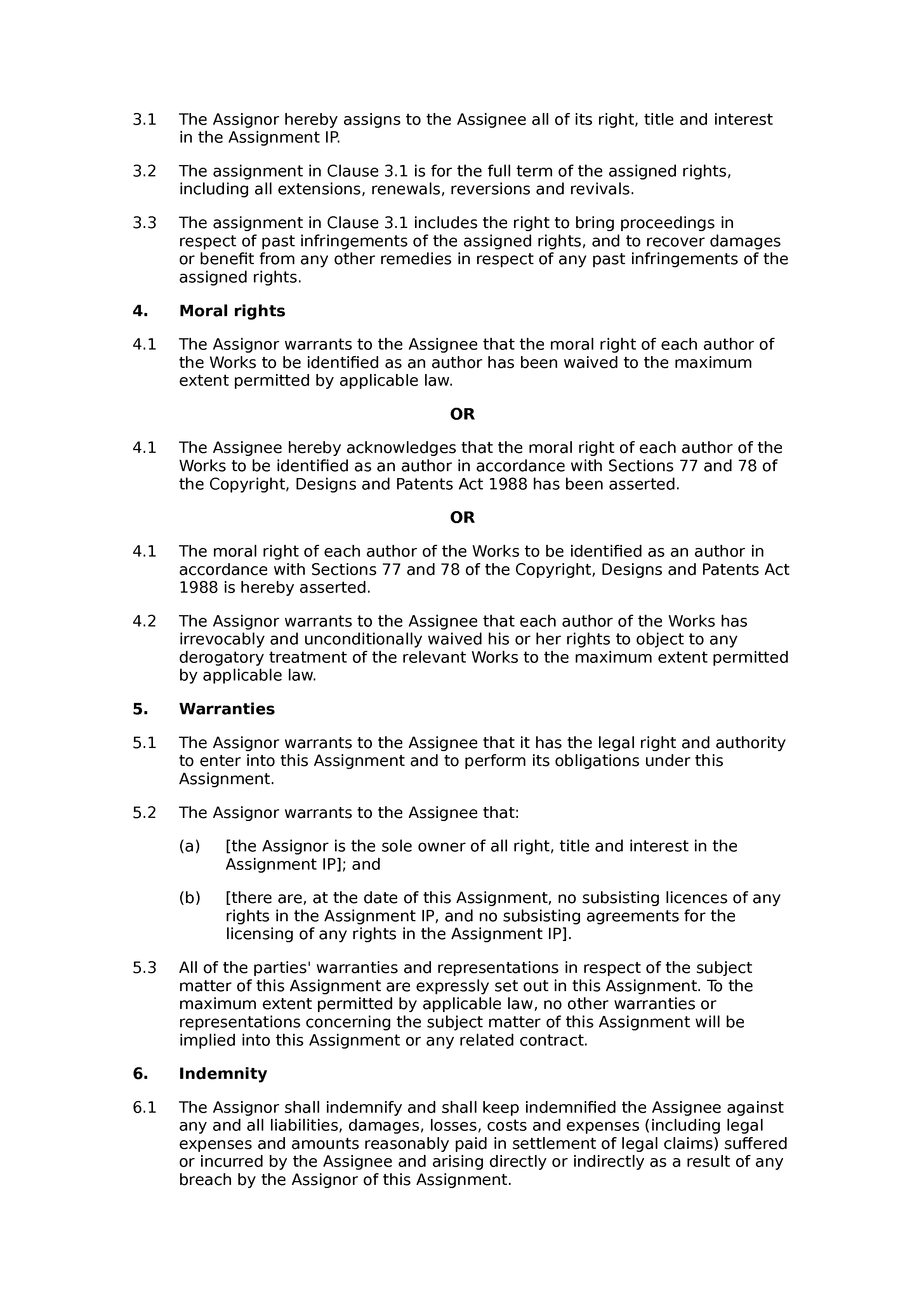 assignment of rights fscs