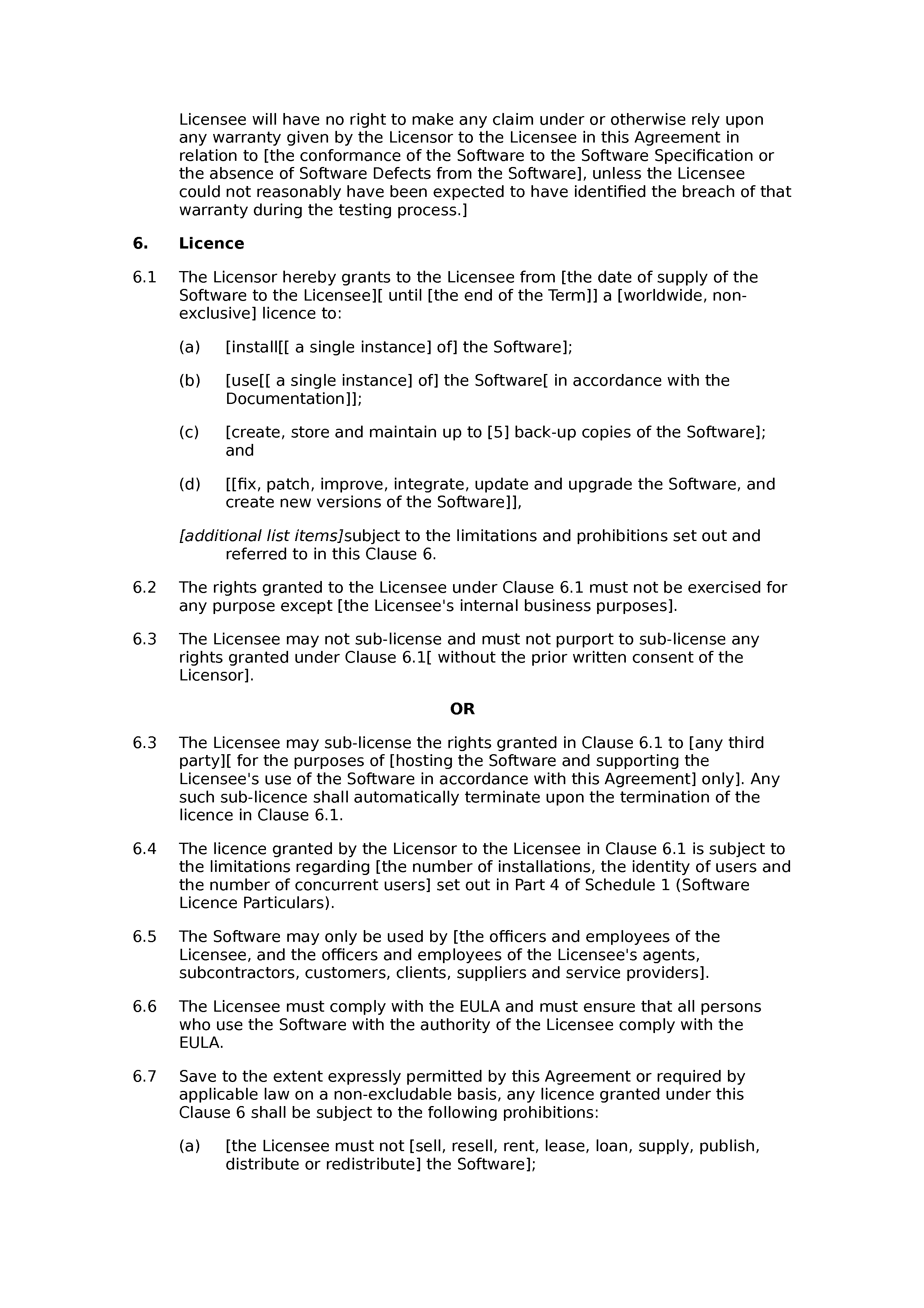 Software licence agreement (standard) document preview