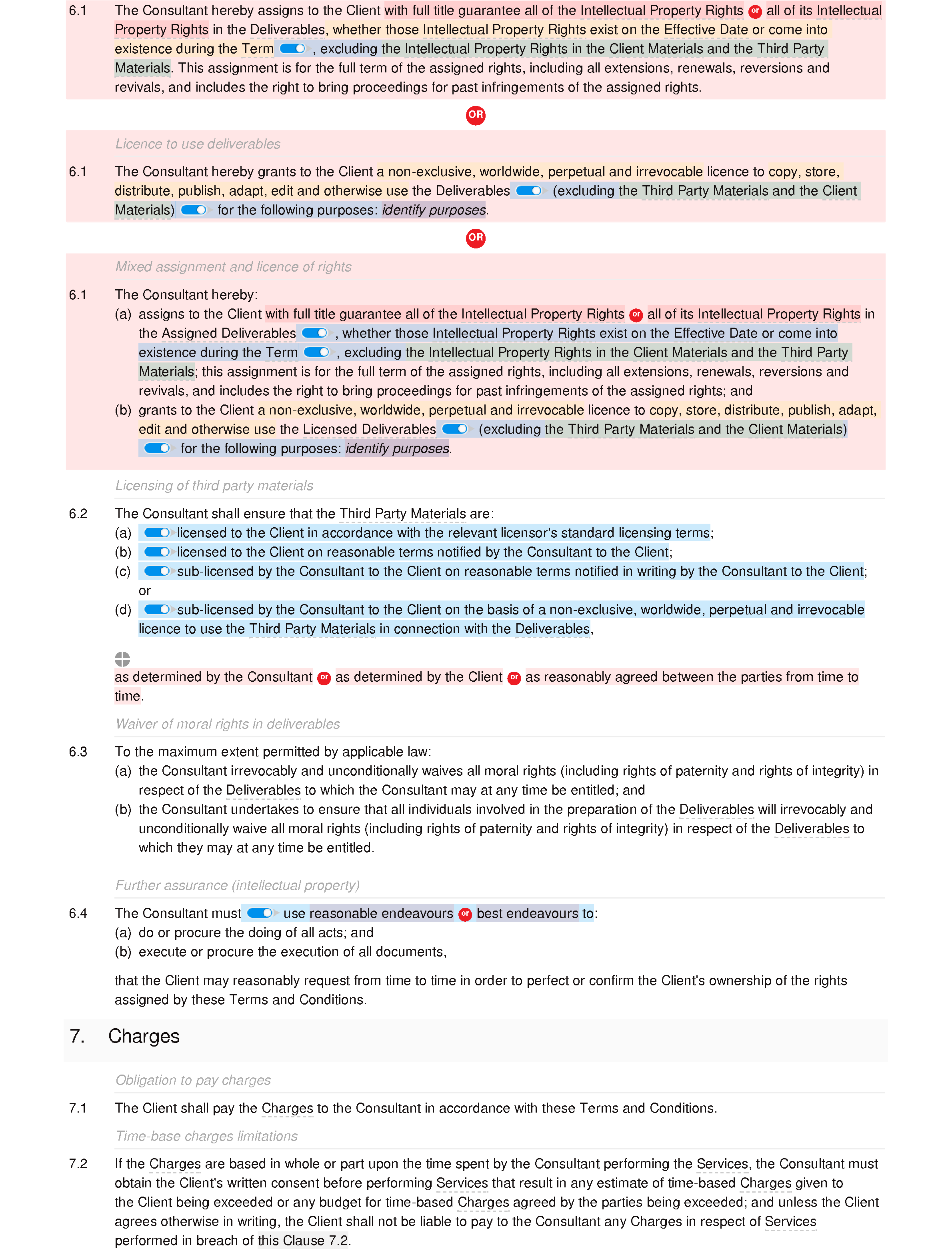 Consultancy terms and conditions (standard) document editor preview