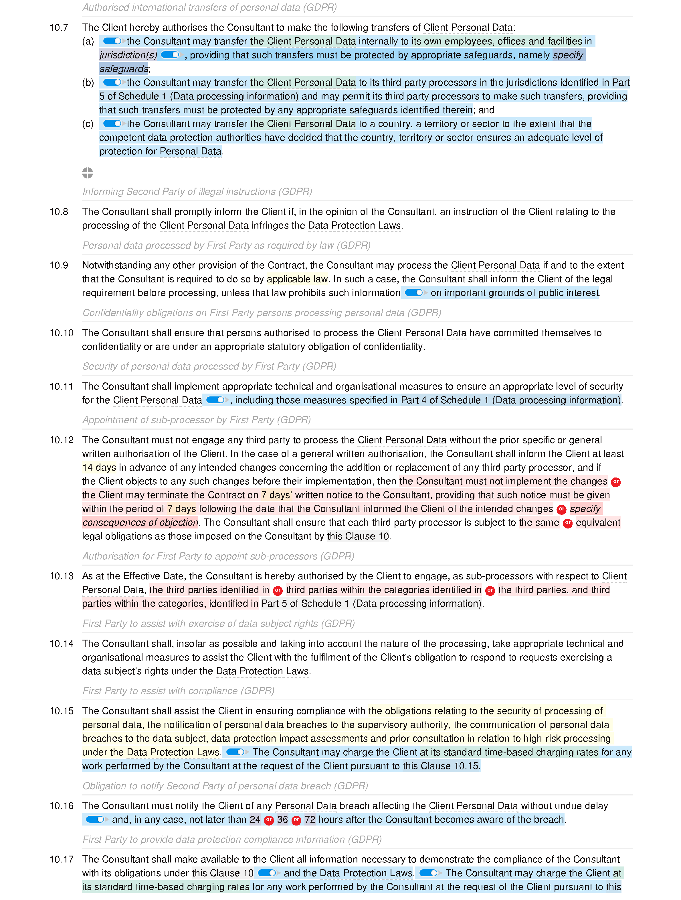 Consultancy terms and conditions (standard) document editor preview