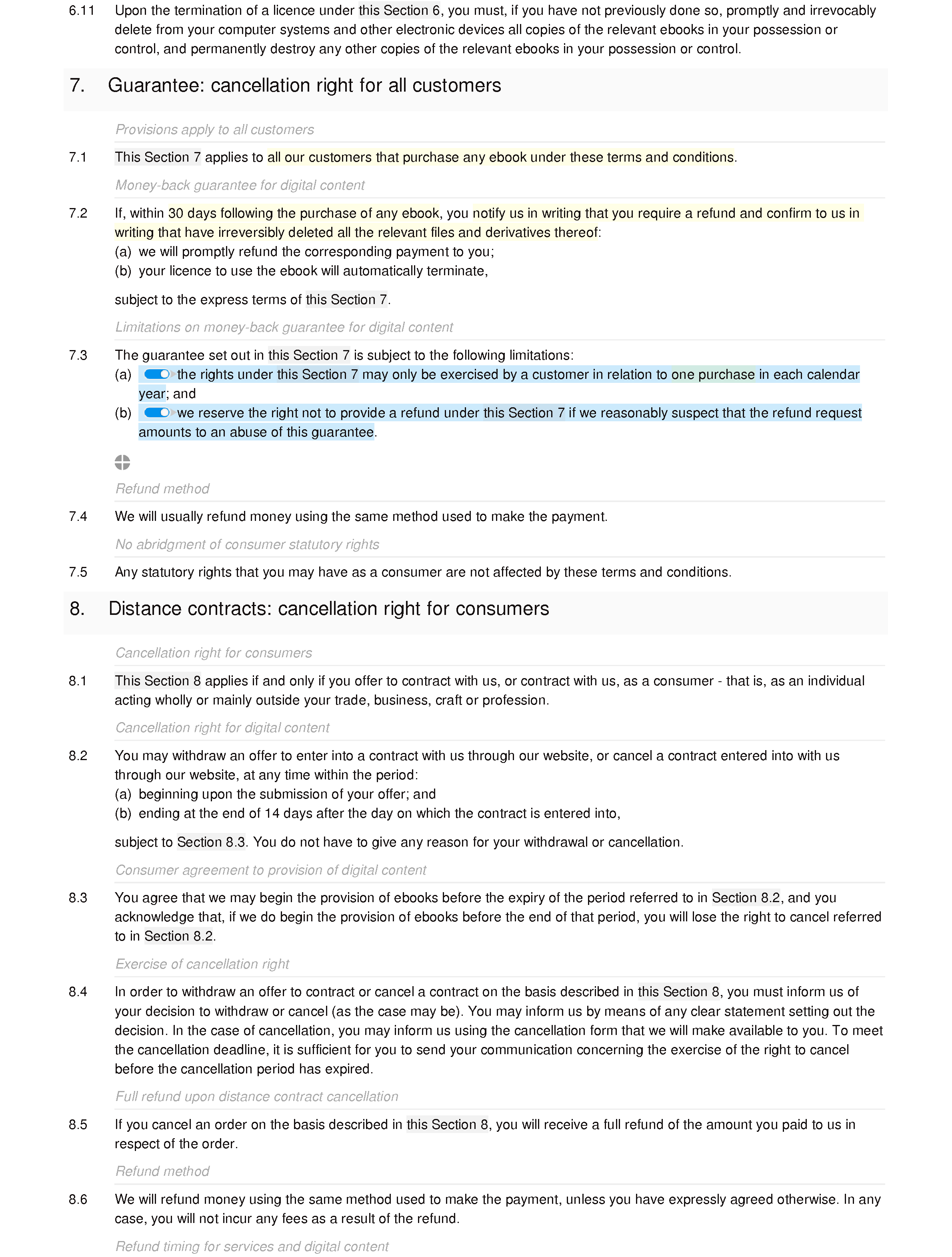 Ebook download terms and conditions document editor preview