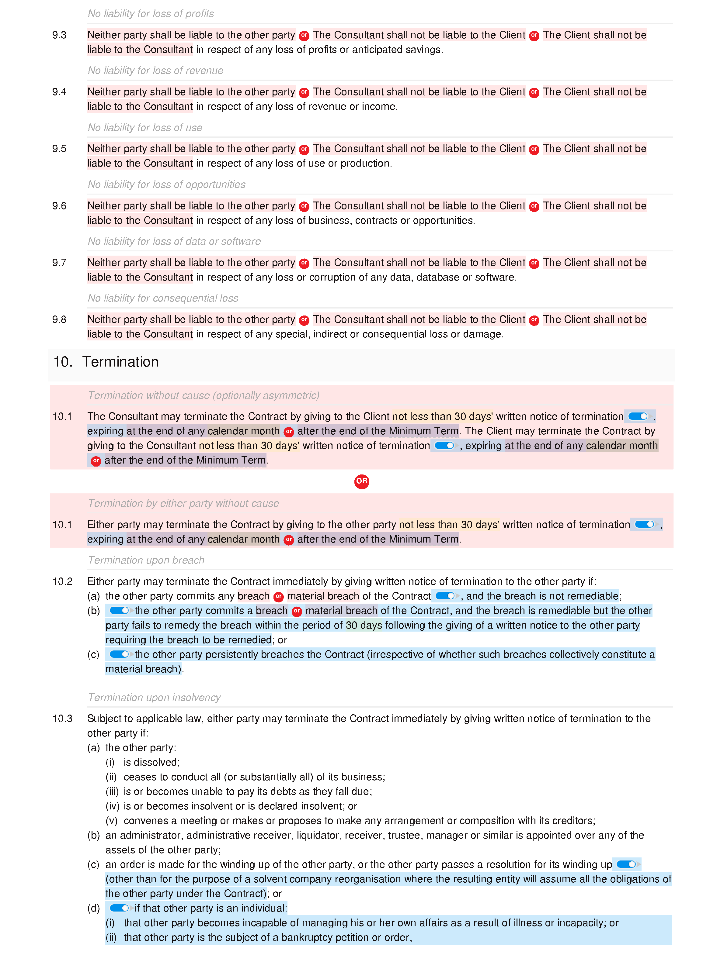 Consultancy terms and conditions (basic) document editor preview