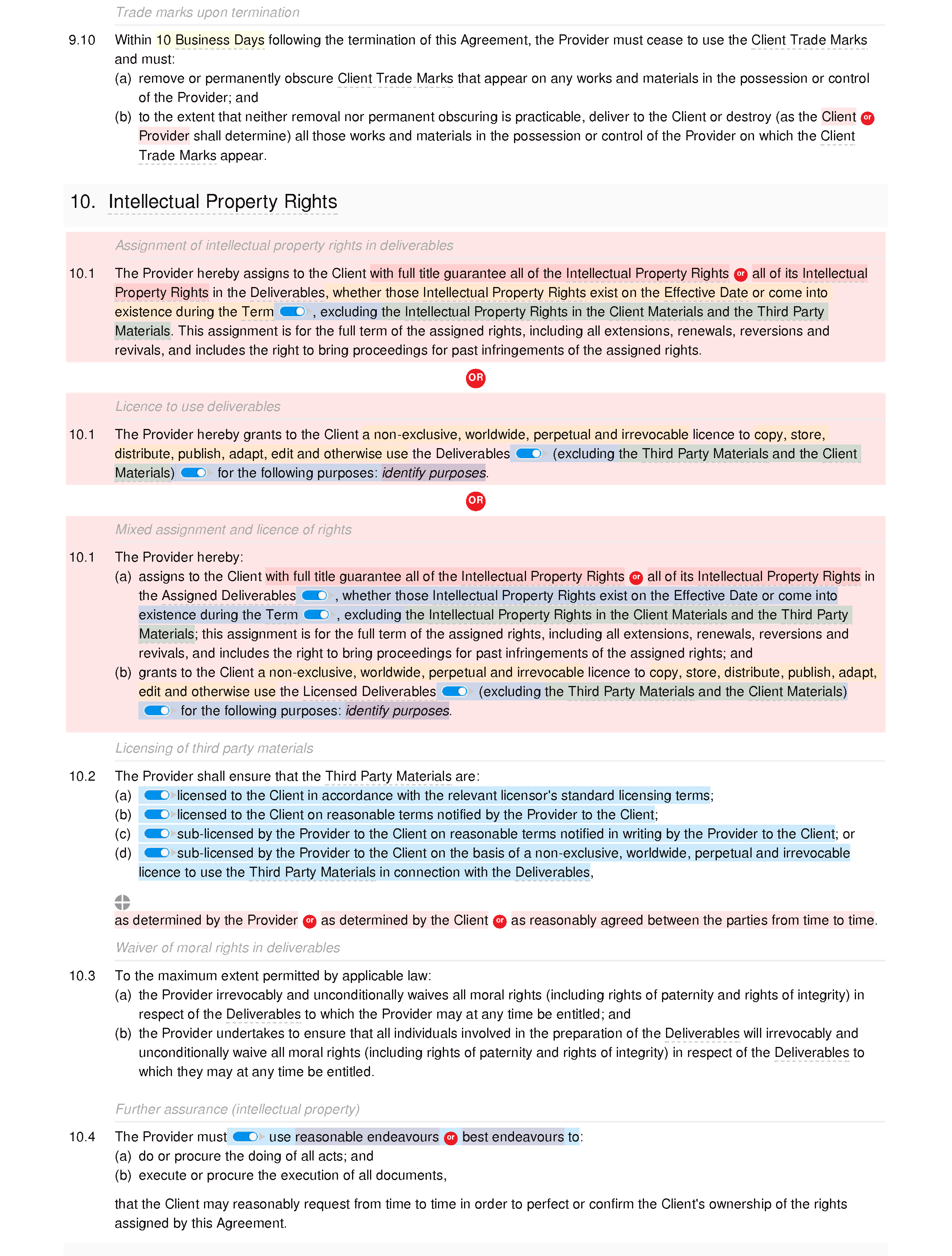 Free SEO agreement document editor preview