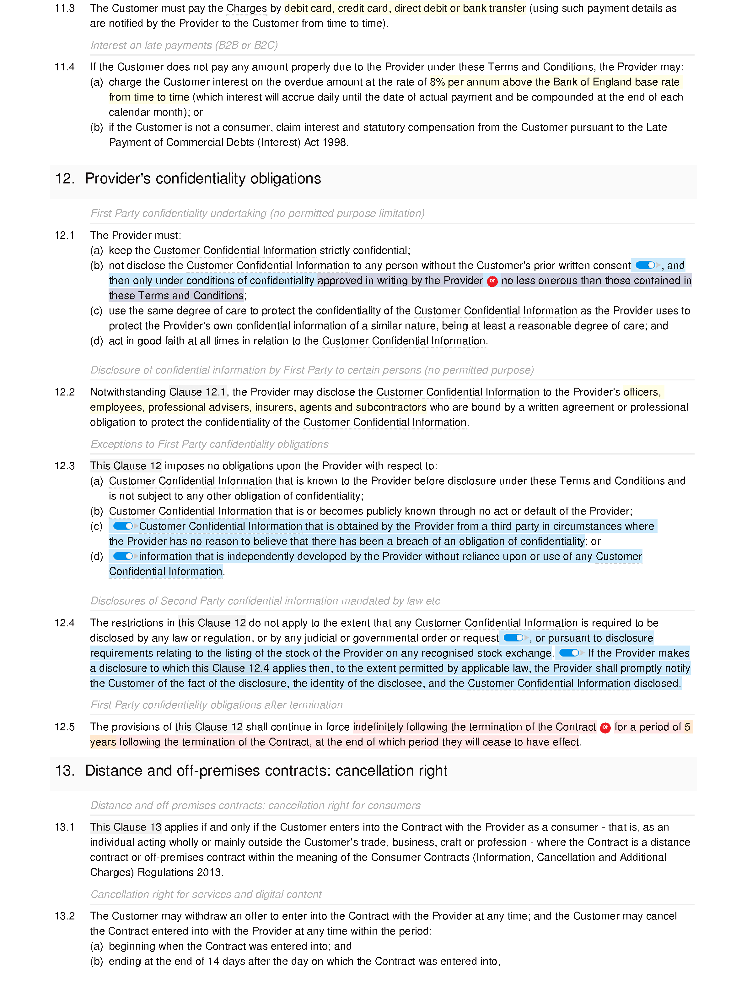 Window cleaning terms and conditions document editor preview