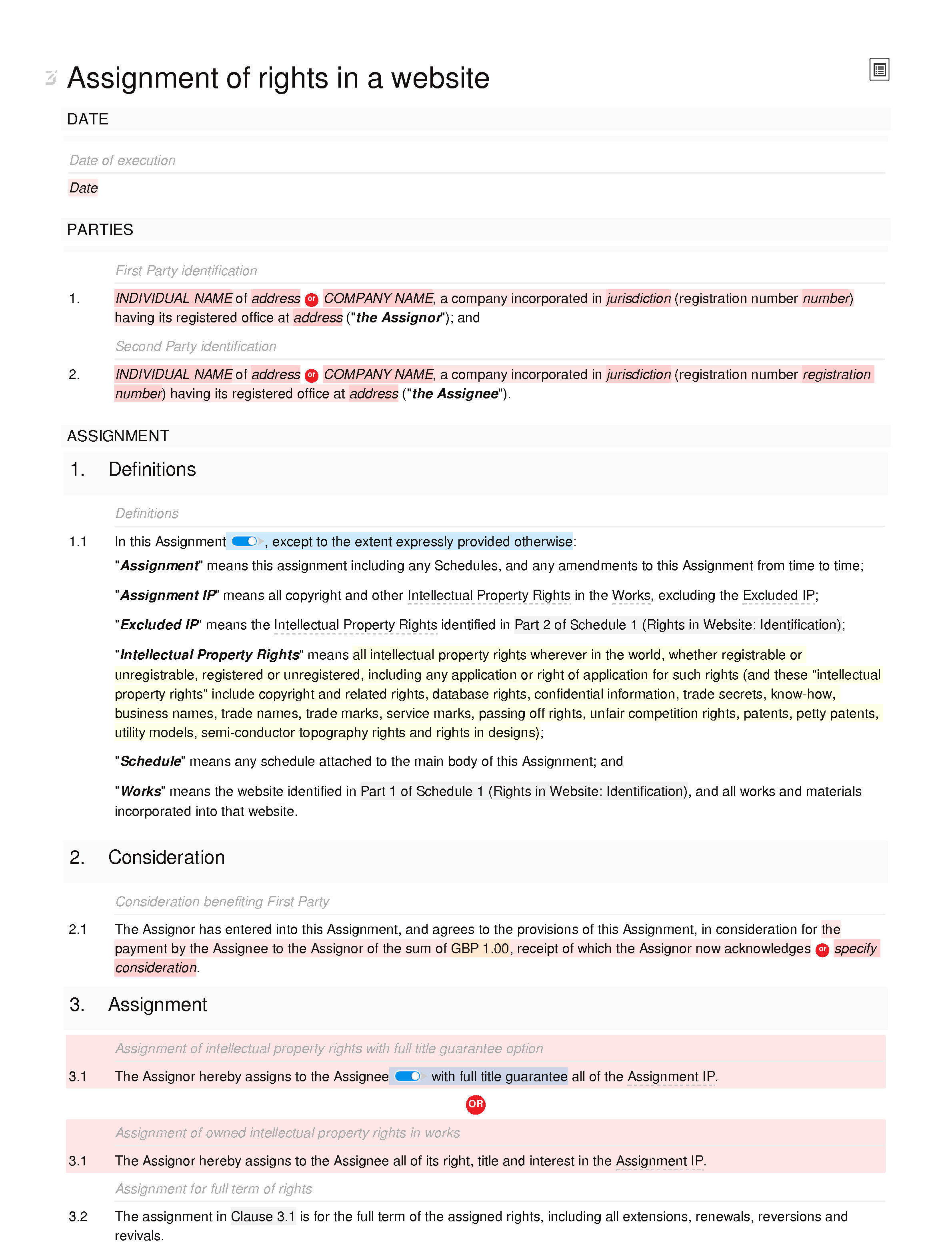 rhi assignment of rights